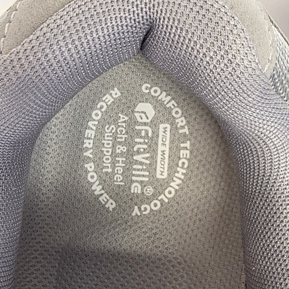 FitVille Marca Arch & Heel Support Wide EW Men's Size 12 White Gray AERAM - Picture 8 of 11